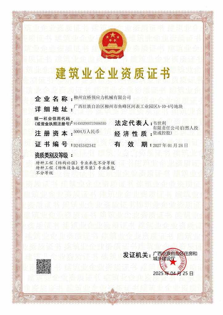 construction enterprise qualification certificate